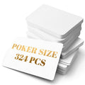 SeptCity Blank Playing Cards, 324PCS 2.5X3.5IN Poker Size Playing Cards for DIY Card Games, Study Learning, Leave a Message, Writing Words and Drawing