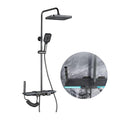 Shower System, Digital Display Bathroom Shower Faucet Set Gray Shower Set 4 Functions Shower Fixtures Shower Kit with Handheld Shower Head, Rain Shower Head, Bidet Sprayer, Bathtub