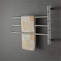 Heated Towel Rail Rails Towel Warmer Electric Towel Rack Towel Warmer Wall-Mounted 304 Stainless Steel Rotatable Energy Saving Drying Rack Home Bathroom Accessories (Size : 4Bar)