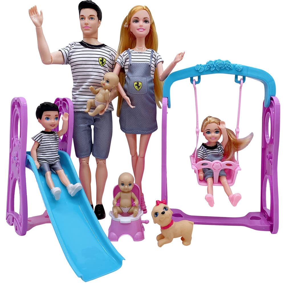 Pregnant Dolls Set of 6 People with Removable Baby, 12 Inch Realistic Mommy Doll Set for Kids, Educational Pregnancy Doll Toy, Role Play Gift for Girls Ages 3+