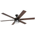Honeywell Ceiling Fans Kaliza Modern 56 Inch Ceiling Fan with Light, Remote Control Fan, LED Indoor Fan with 6 Blades, Gray Oak and Light Oak Blade Finish Options, Bronze (51036-01)