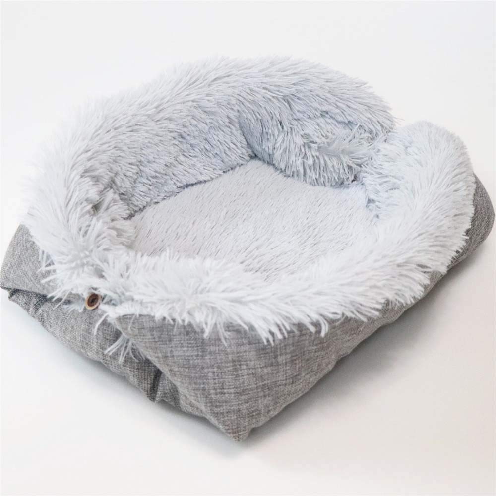 Gray Cat Litter Pet Mat Kennel Cat Pad Dual South Korea Velvet Long-haired Cat Litter Mattress Pet Pad Nest Fall and Winter 61cm X 51 cm