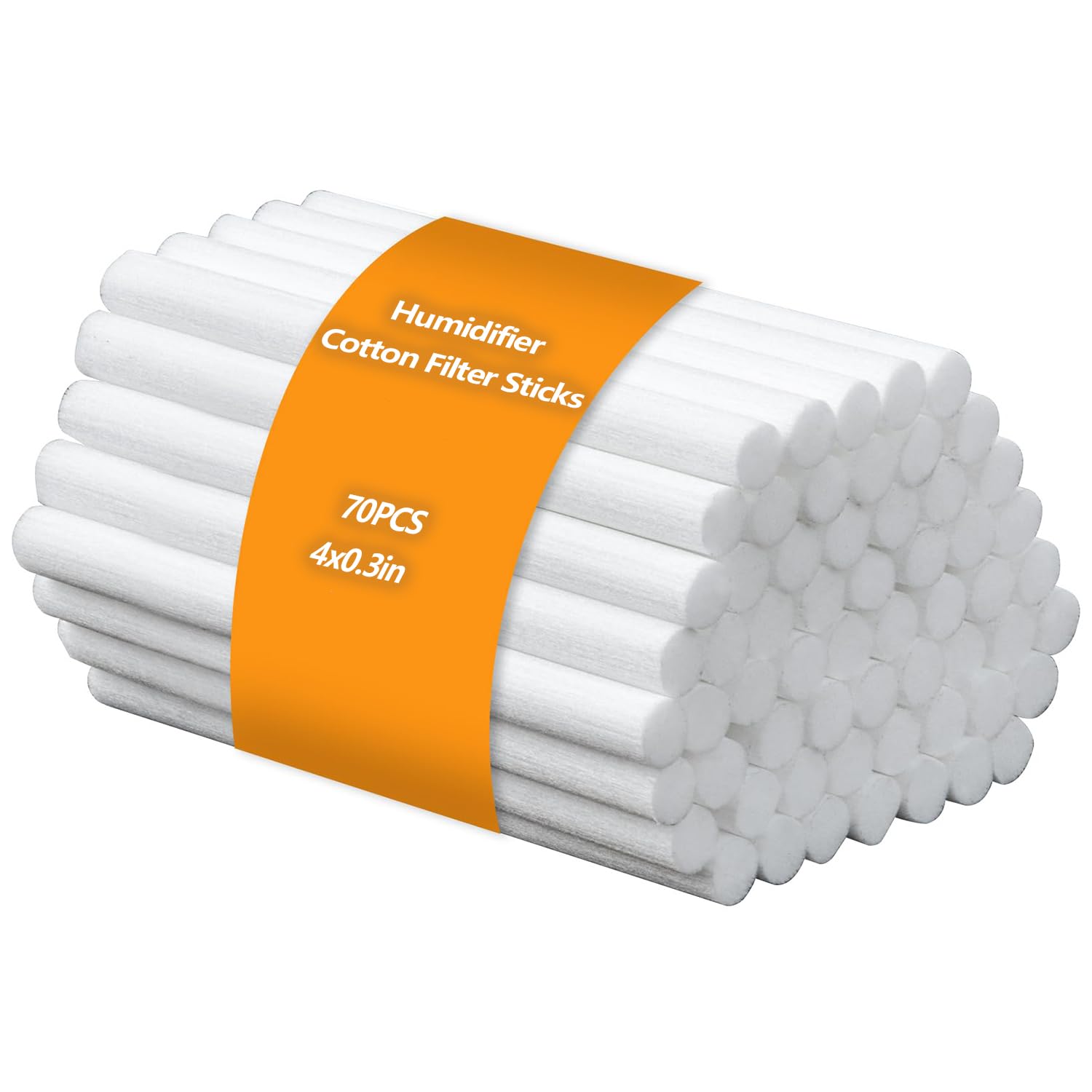 70PCS Humidifier Filter Sticks Refill – Replacement Cotton Wicks for Mini Portable Humidifiers & Essential Oil Diffusers – Compatible with Small Air Humidifiers for Home, Office, Bedroom