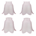Aspen Creative 23102-4A Transitional Pink Rose Leaf Ceiling Fan Replacement Glass Shade, 2-1/8" Fitter Size x 5" Diameter x 4-1/4" Height, 4 Pack