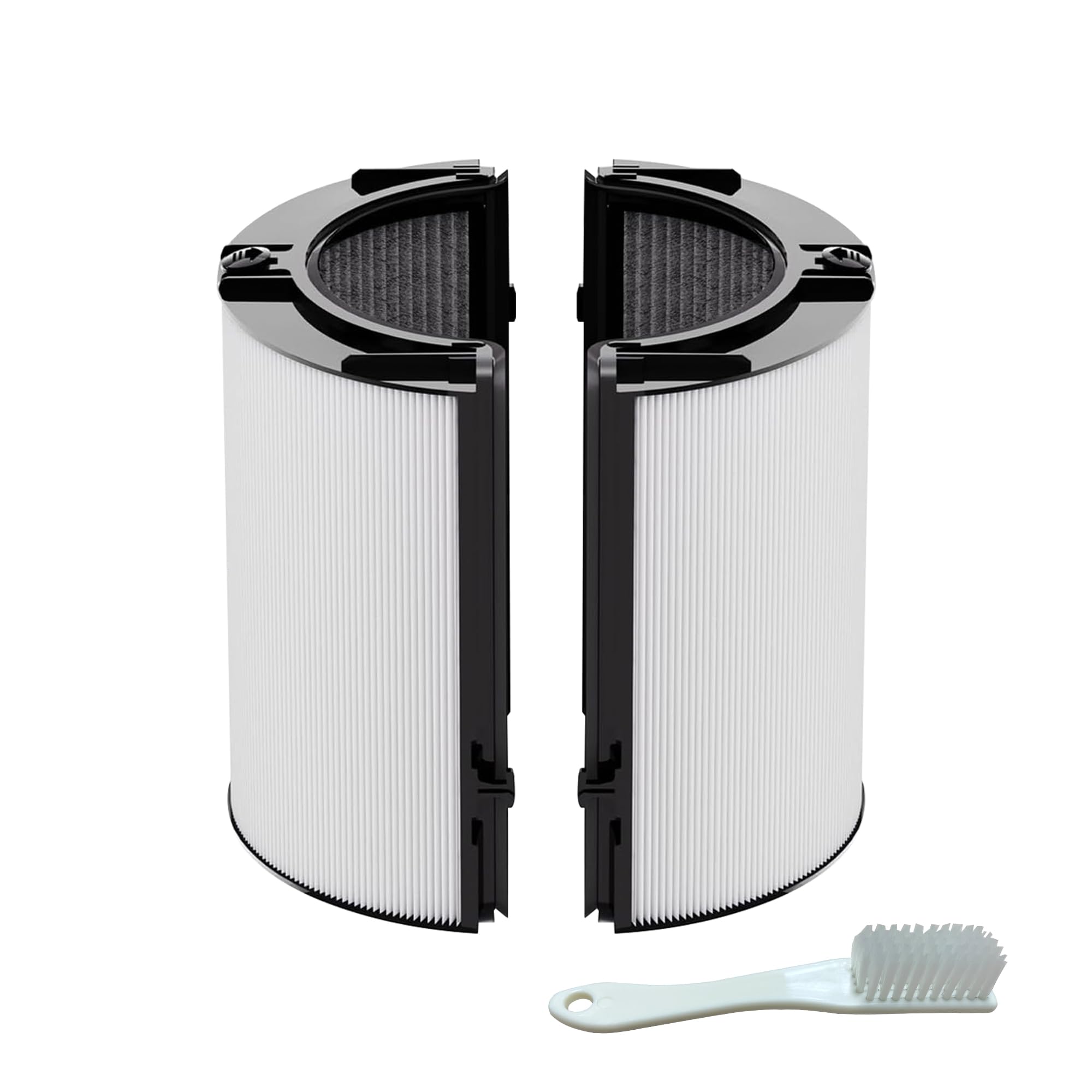 2 IN-1 Filter Replacement for Dyson TP06 HP06 PH02 PH01 PH03 PH04 HP09 TP09 HP07 TP07 TP10 HP10, Air Purifier Combi 360°Glass Activated Carbon Filter (Black)