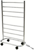 Bathroom Wall Heater Floor Mounted Electric Towel Warmer for Bathroom, Plug in Heated Towel Rack Energy Efficient Towel Heater Rail 8 Bars