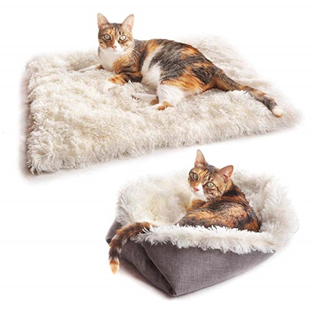 Cat Litter Pet Kennel Cat Pad Cushion Dual-use Long-haired South Korea Velvet Autumn and Winter Nest Cat Litter Mattress Pet Pad 61cm X cm 51