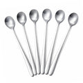 Iced Tea Spoons Set of 6, 6.9 Inch Long Handle Stainless Steel Stirring Spoons for Tall Glasses, Mason Jars, Mugs, Coffee, Latte, Espresso, Milkshakes, Smoothies, Yogurt & Dessert
