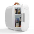 NEWBULIG Mini Fridge for Bedroom, Office & Car, Portable 4L/4.23QT Mini Refrigerator for Skincare with Handle, Ultra-Quiet Energy-Saving Compact Cooler for Drinks, Food, Skincare & Makeup, 12V AC/DC