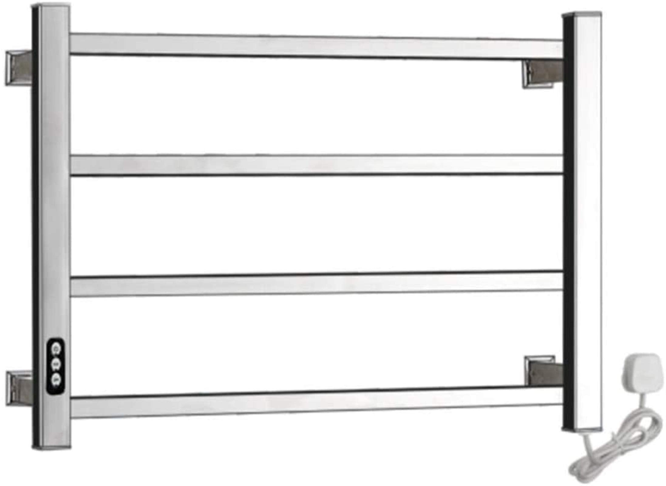 Bathroom Wall Heater ElectricTowel Rack, Bathroom Drying Rack 304 Stainless Steel BathroomTowel Rack with Timer(