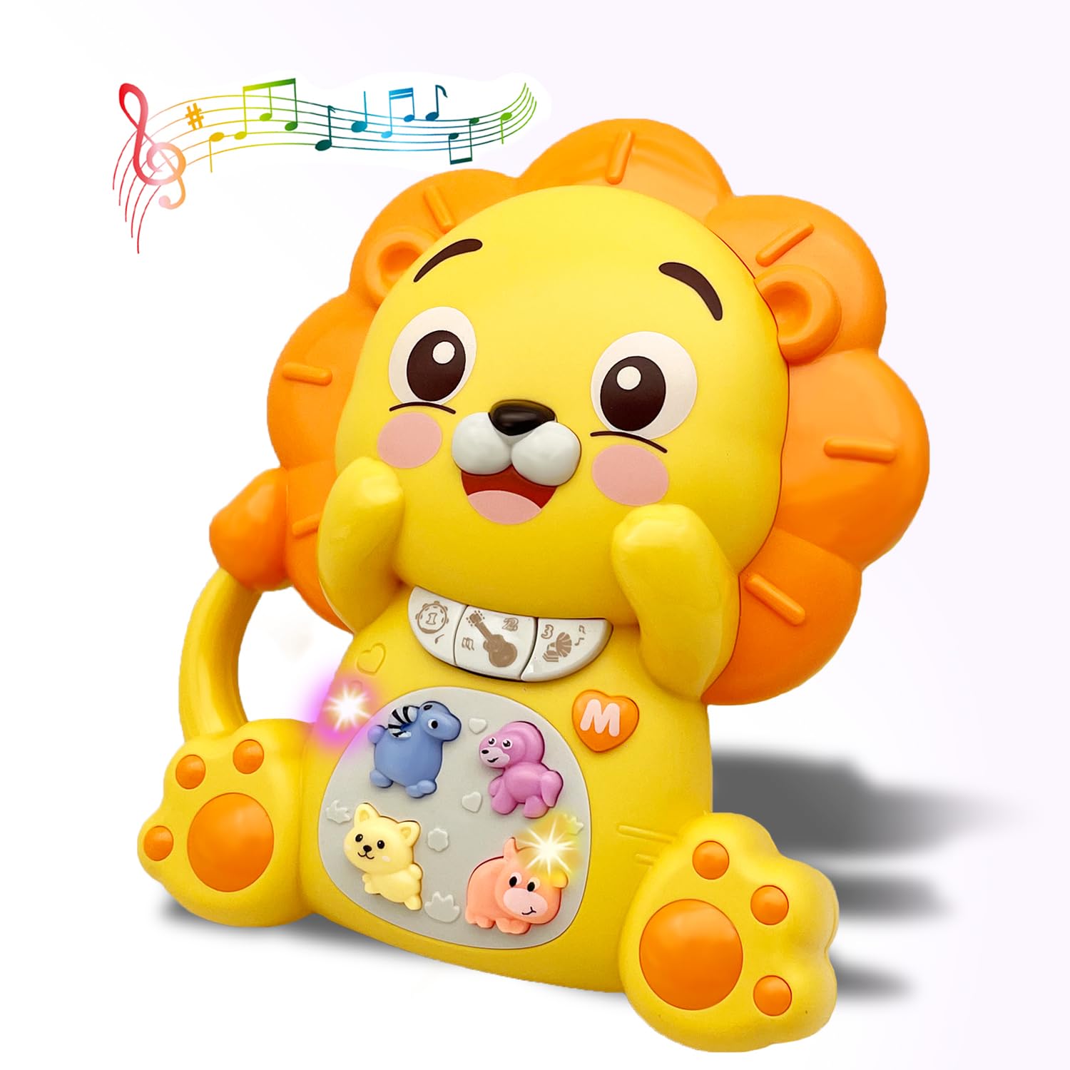 Musical Toys for 1 Year Old Boys and Girls, Baby Light Up Piano Keyboard Musical Toys for Toddlers 1-3, Early Learning Educational Infant Toys, 1 Year Old Baby Boy Girl Toys Gifts (Lion)
