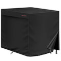 RICHIE 420D Air Conditioner Cover for Outside Units, Waterproof Windproof Winter Cover with Elastic Hem for Secure Fit, Anti-UV Fade Resistant, Square AC Covers for up to 30"L x 30"W x 32"H, Black