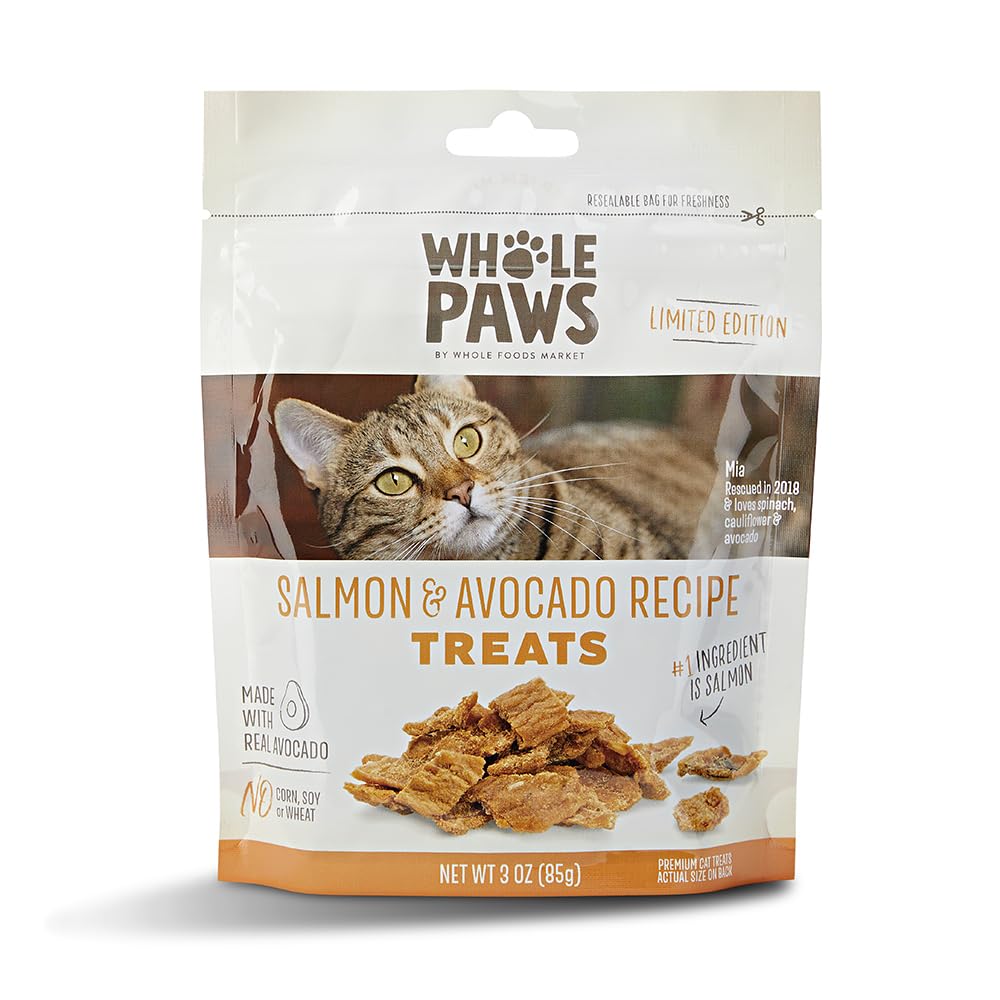 Whole Paws, Cat Treats, Salmon & Avocado Recipe, 3 Ounce