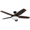 Honeywell Ceiling Fans Carmel, 48 Inch Contemporary Indoor LED Ceiling Fan with Light, Remote Control, Dual Mounting Options, Dual Finish Blades, Reversible Motor - 50197-01 (Bronze)