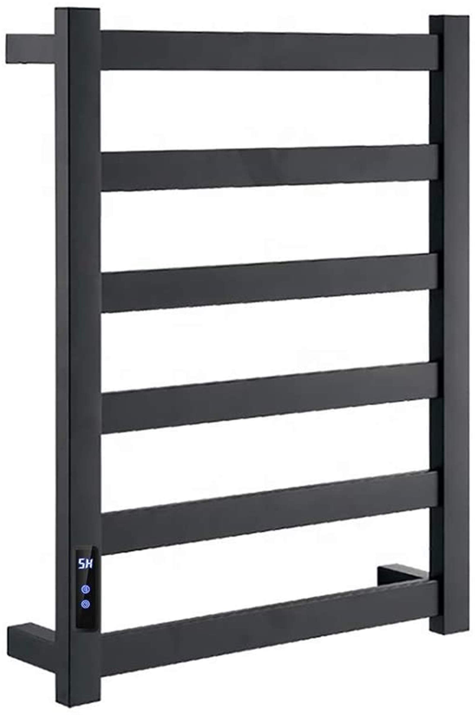 Bathroom Wall Heater Electric Towel Warmer and Drying Rack, Stainless Steel Heated Towel Rack, Wall Mount 6 Bar Heated Towel Rail with 18H Timer for Bathroom, Adjustable Temperatu