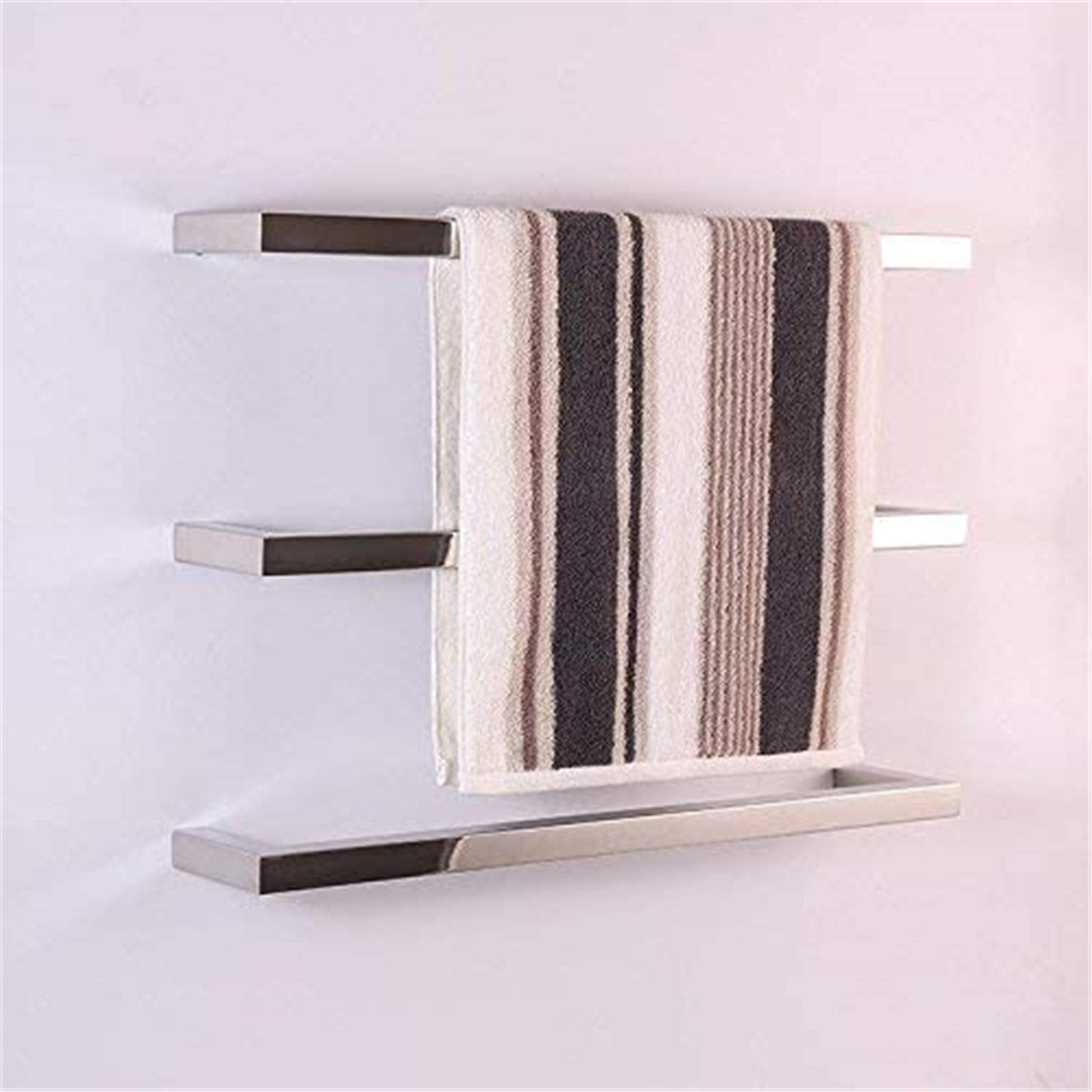 Bathroom Wall Heater Towel Warmer,Towel Warmer, Electric Towel Rack Wall Mounted Bathroom Stainless Steel Energy Saving Heating Towel Rail Home Bathroom Accessories