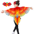 Bird-Costume-Parrot-Wings for Kids with Bird Headbands, Boys Girls Eagle Dress-up Cape Christmas Gifts Party Favors