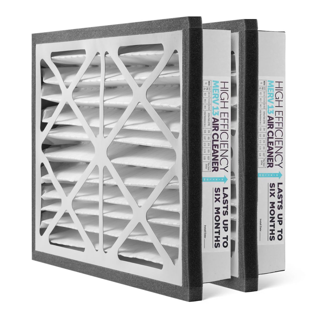 Zephyr 20x30x3 VGF Merv 13 Pleated Air Cleaner Filters for Whole Home Return Air Grilles. Box of 2