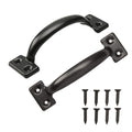 TamBee 2PCS 6-1/2 Inch Pulls Black Door Pull Handle Metal Kitchen Cabinets Furniture Wardrobe Medicine Handle in Black Door Hardware Gate Handle Door Pulls Warehouse Outdoor