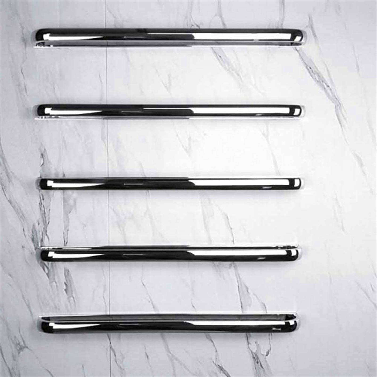 LUNEZY Heated Towel Rail Rails Towel Warmer,Electric Towel Warmer Racks, Heated Towel Rail Wall-Mounted Energy Saving Wall Mounted Towel Dryer for Bathroom Home Heated Bars (Size : 5Bars)