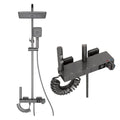 Thermostatic Shower System, Digital Display Bathroom Shower Faucet Set Gray Shower Fixtures 4 Functions Shower Kit with Valve and 4 Modes Shower Head, 2 Modes Bidet Sprayer, Bathtu