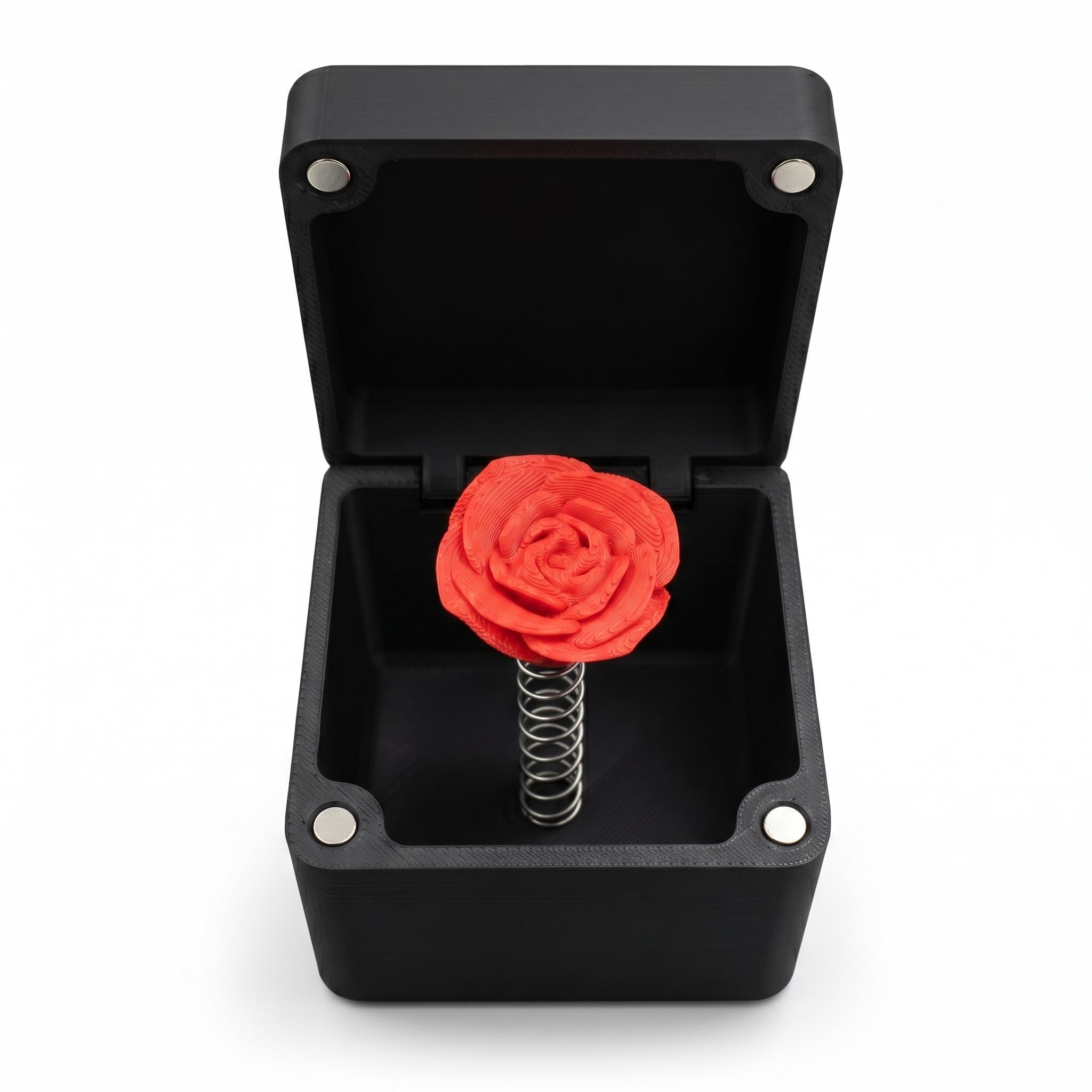 Funny Pop Up Surprise Box, Novelty Desk Prank Gift for Office or Home, Lighthearted Gag Gift for Parties, Holidays and Occasions (Rose gift box)