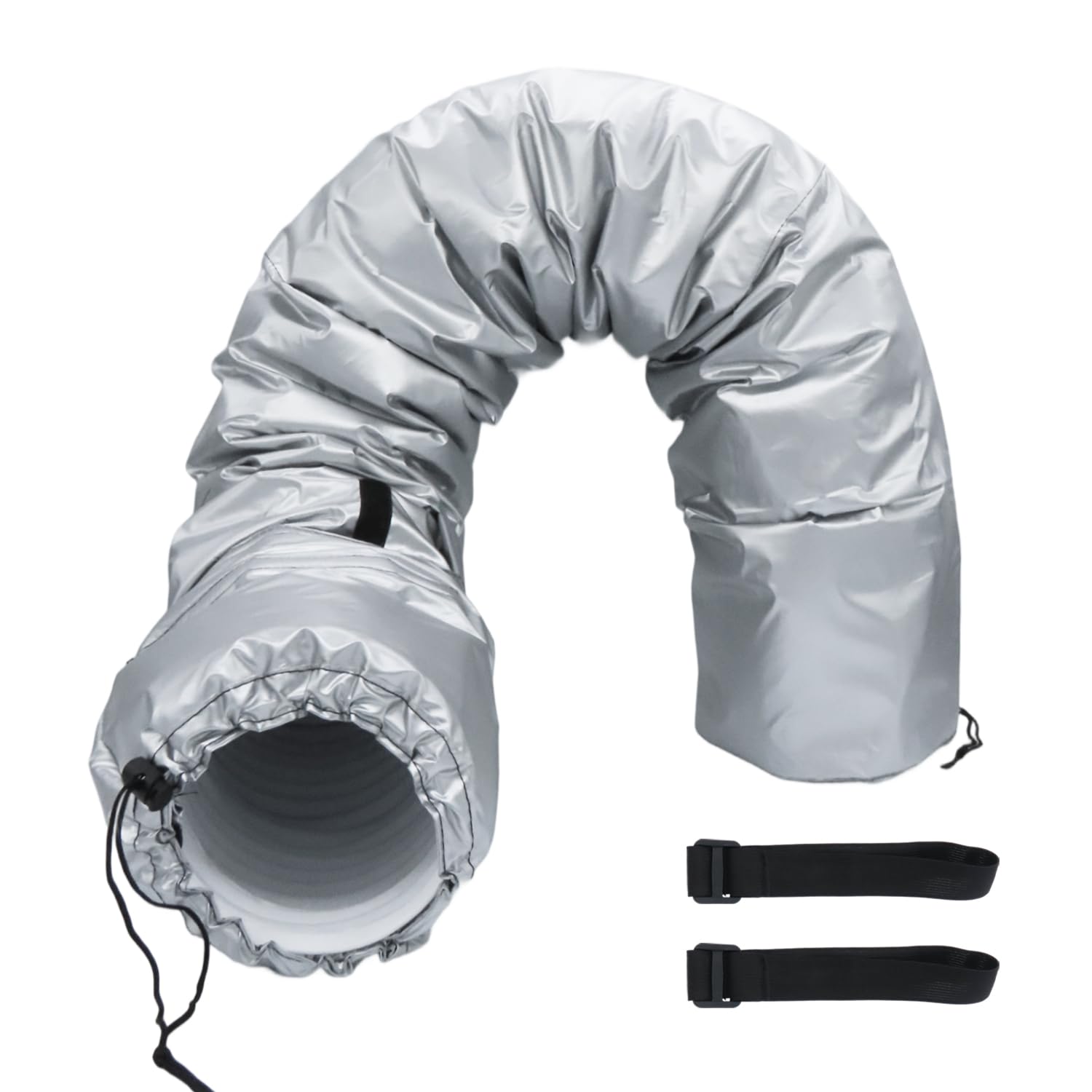 Portable AC Hose Insulation Sleeve, Air Conditioner Hose Insulated Cover Wrap for 5" & 5.9" Diameter AC Exhaust Hoses Tube, with Drawstring, One Step Install