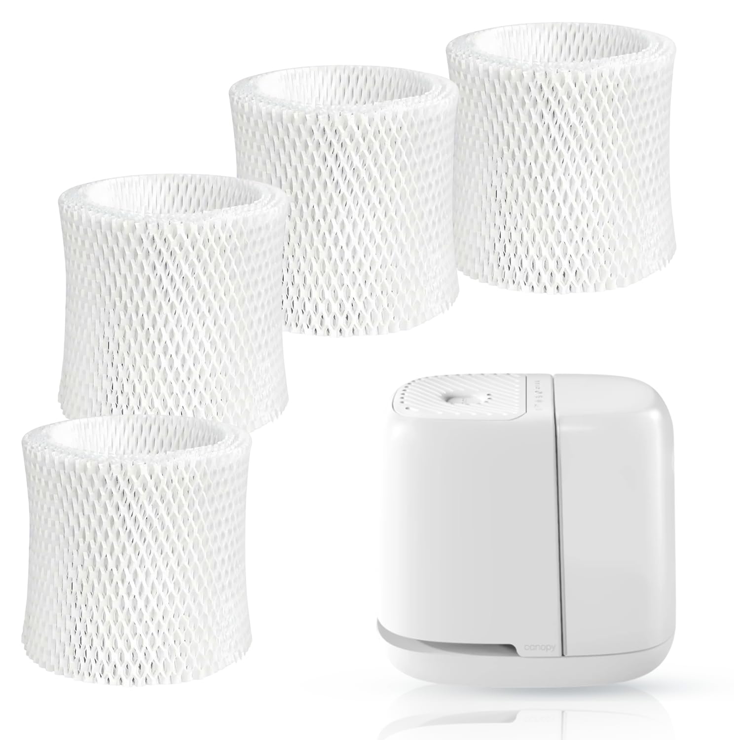 Humidifier Wicking Replacement Filter 4-Pack, Compatible with Canopy Bedside and Nursery Humidifier, Premium Wood Pulp & Paper Filter for Clean, Refreshing Mist and Optimal Home Comfort