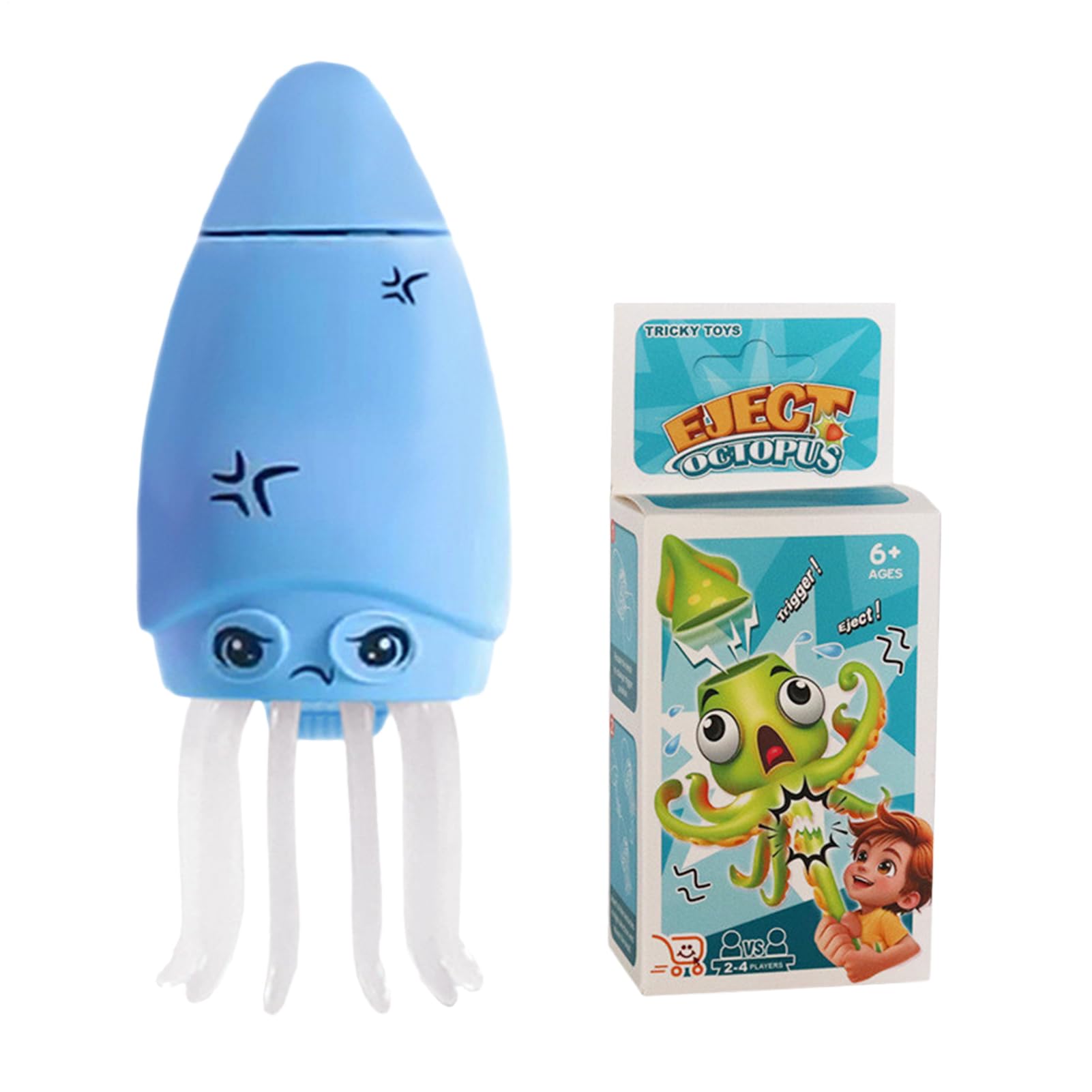 Fake Squid - Fluorescent Ejecttoy, Interactive Desk Prank, Long Lasting Novelty Fun Gadget | Portable Funny Tricky Play Gag Joke Kids Adults Classroom Stress Relieef Amusement Practical Humortoy