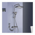 Thermostatic Shower System, Bathroom Shower Faucet Set Digital Display Shower Fixtures Wall Mounted Shower Kit with Valve and Rain Shower Head, Handheld Shower Head, Tub Spout, Bid