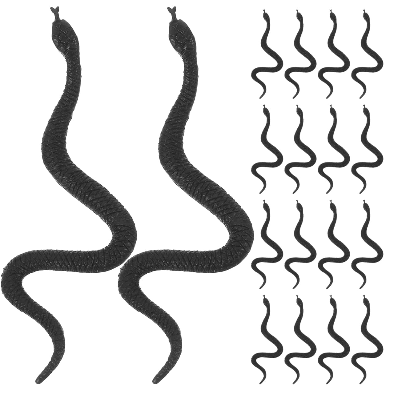 DOITOOL Mini Simulation Snake Toys 3.74 Inch Artificial Snake Models for Halloween Party Decorations and Pranks Realistic Tricky Props for Gag and Stage Use