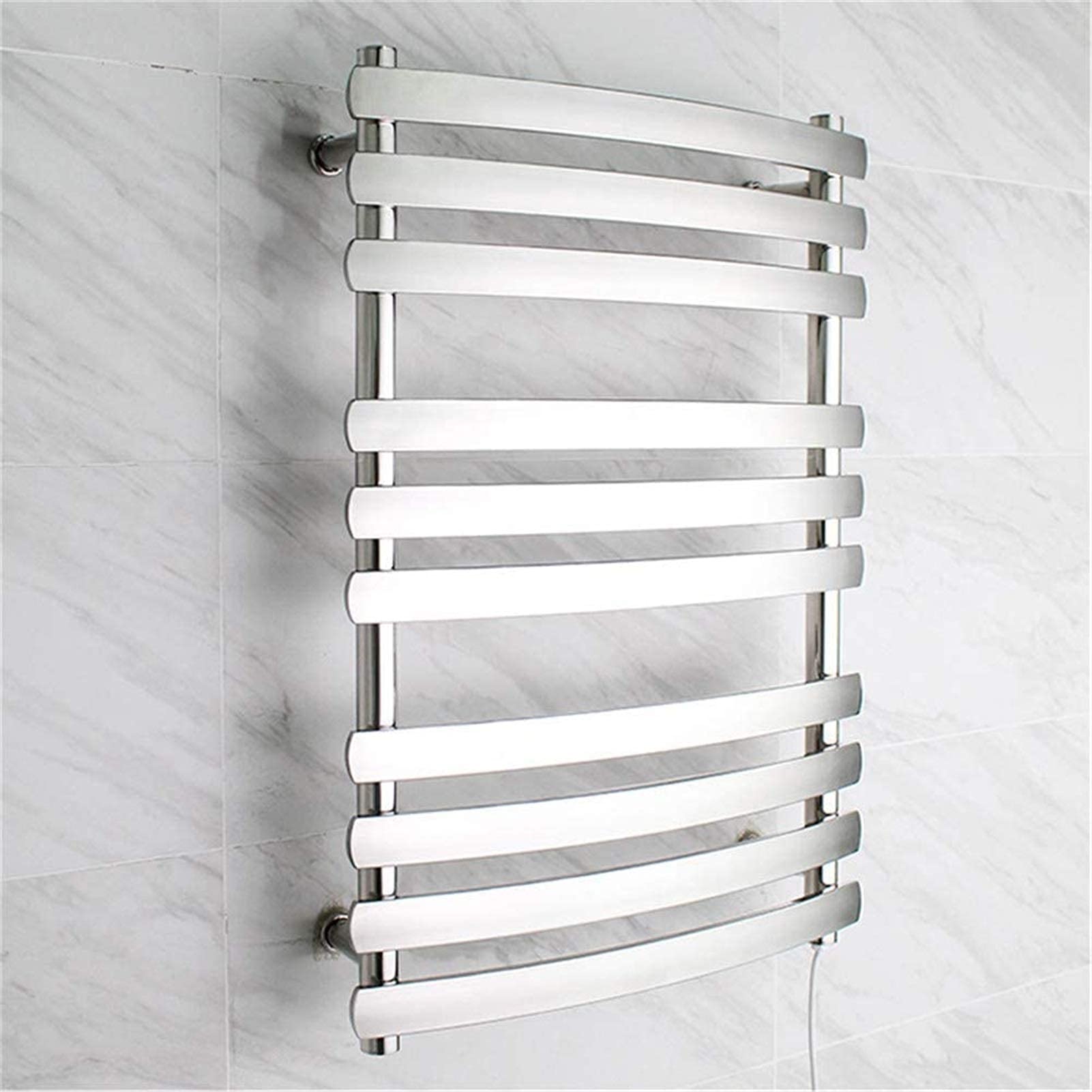 LUNEZY Heated Towel Rail Rails Towel Warmer,Towel Rack, Towel Warmer Electric Wall Mounted Stainless Steel 10-Bar IP56 Waterproof Rapid Heating Towel Dryer Home Bathroom Accessories