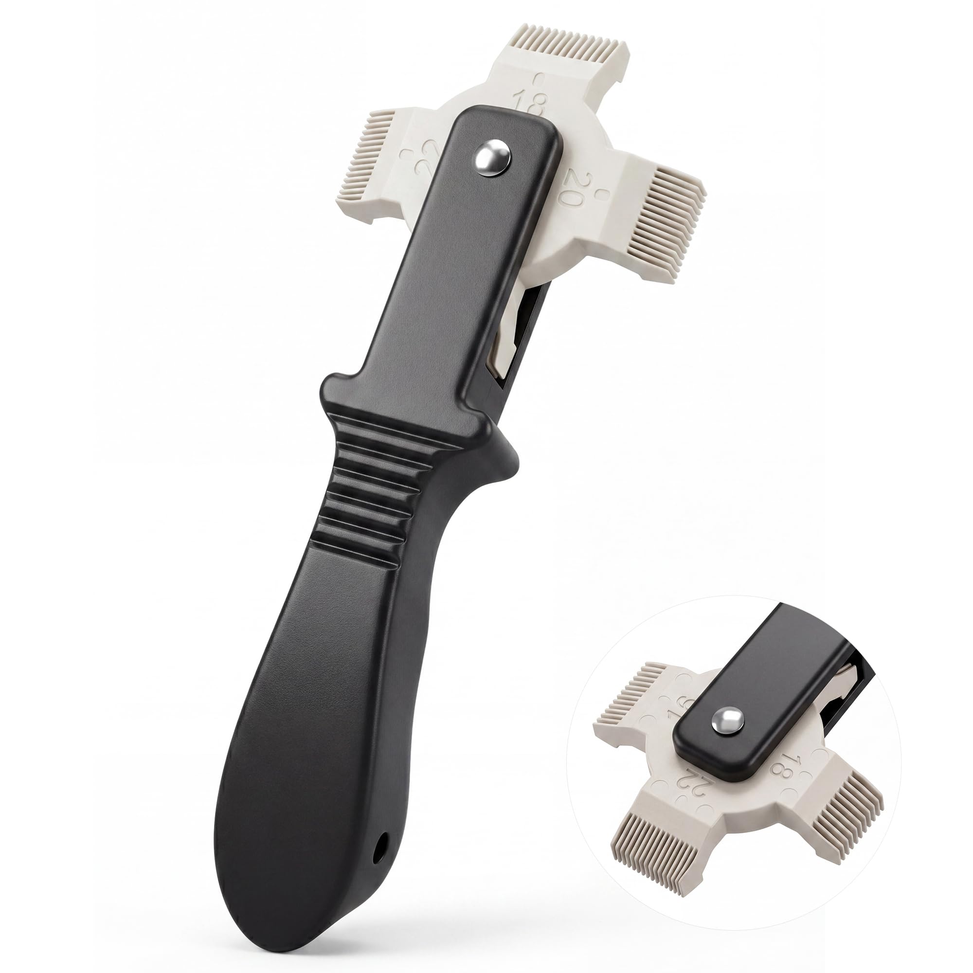 1pc AC Fin Straightening Tool, AC Fin Comb Straightener, Air Conditioner Fins Comb, Air Condenser Radiator Clean One Piece Design, 16, 18, 20, 22 Fins/Inch, Material Upgrade, Safe for Coils