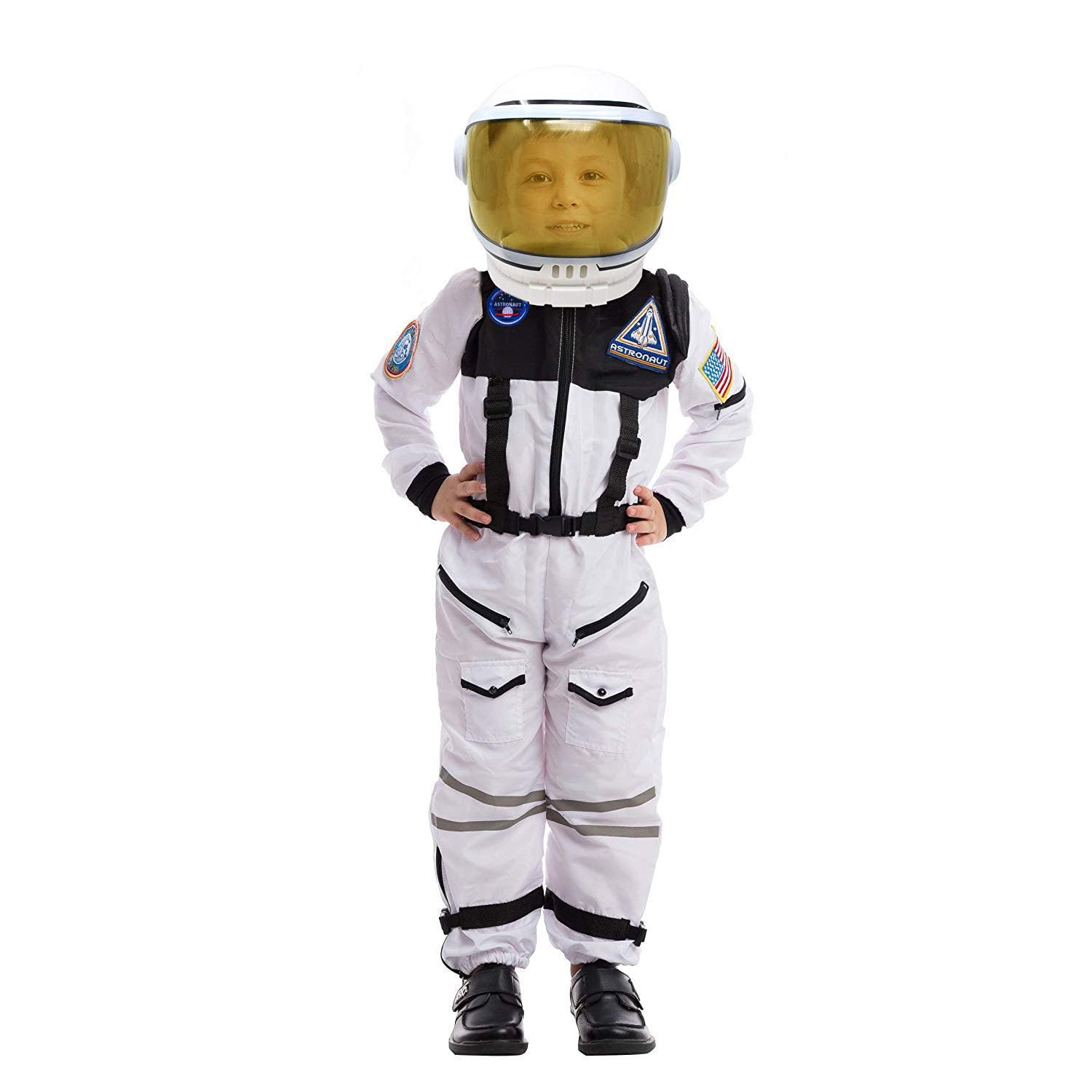 Spooktacular Creations Astronaut Costume with Helmet, Space Suit for Toddler, Kids Astronaut Halloween Costume for Cosplay