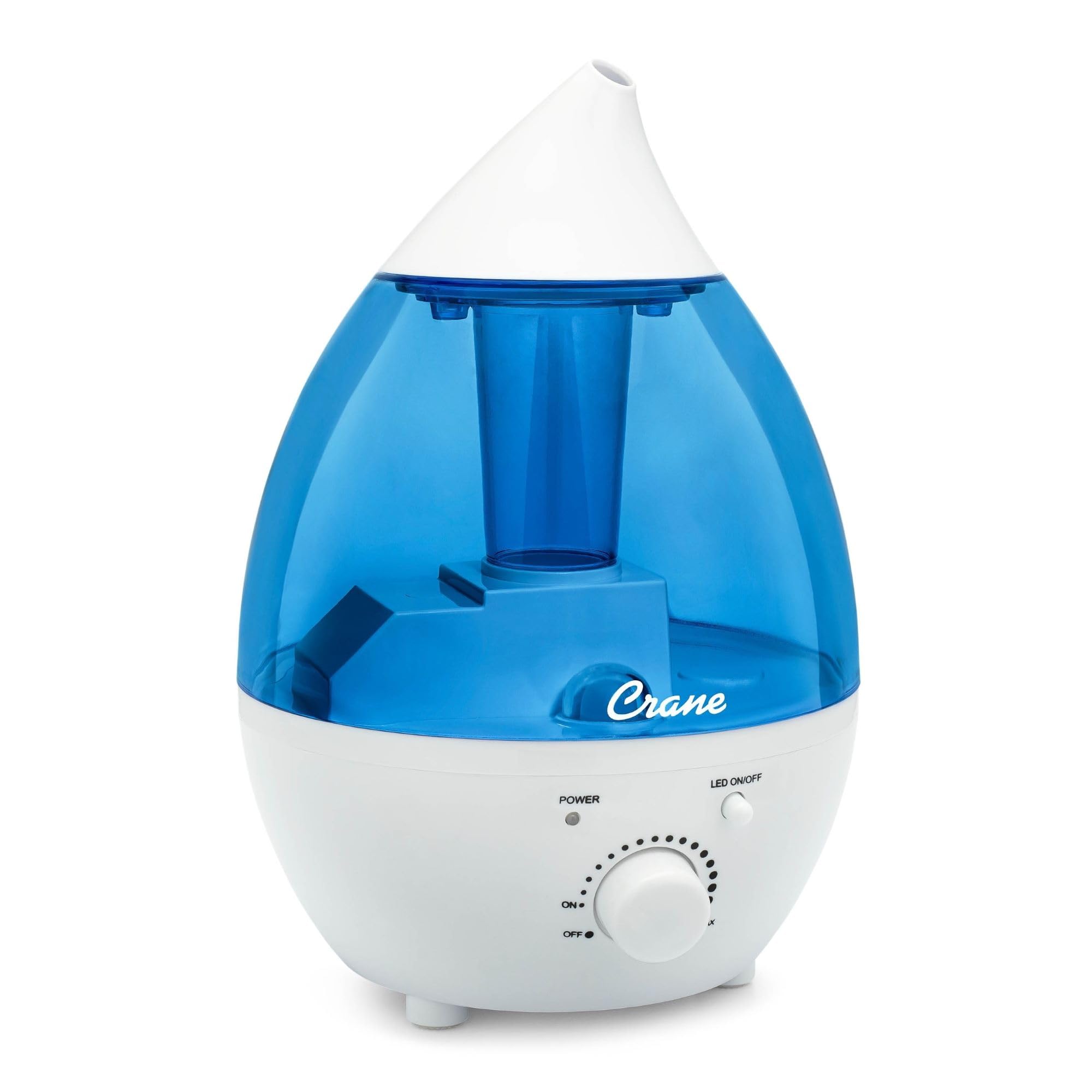 Crane Personal 1.3 Liter Ultrasonic Cool Mist Humidifier for Kids Bedroom, Small Humidifiers For Bedroom, Adjustable Mist, Filter-Free, Auto Shut-Off, Small Humidifier For Plant