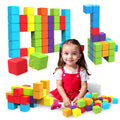 Magnetic Building Blocks, 1.65 inch Large Magnetic Stacking Cubes for Toddlers, Sensory & Montessori Toys for Boys & Girls 1 2 3 Years Old (24 PCS)