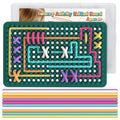 Sensory Fidget Toys for Kids Toddler, Sensory Activity Knitted Board for Stress Relief, Calming, Focus, ADHD and Autism, Silicone Travel Airplane Essentials Toys for Kids 3+ & Adults with 20 Strings