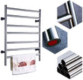 Bathroom Wall Heater 304 Stainless Steel Heated Towel Rack WallMounted 7Pole Electric Towel Drying Rack 69060080 Polishing 85W Plugin (Color : Hardwiring) (Hardwiring)