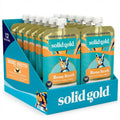 Solid Gold Bone Broth Cat Food Topper - Limited Ingredient Lickable Cat Broth Pouches w/Chicken Protein Shreds & Collagen for Hydration & Gut Support - Easy to Serve Gravy for Cats Meal Topper - 12ct
