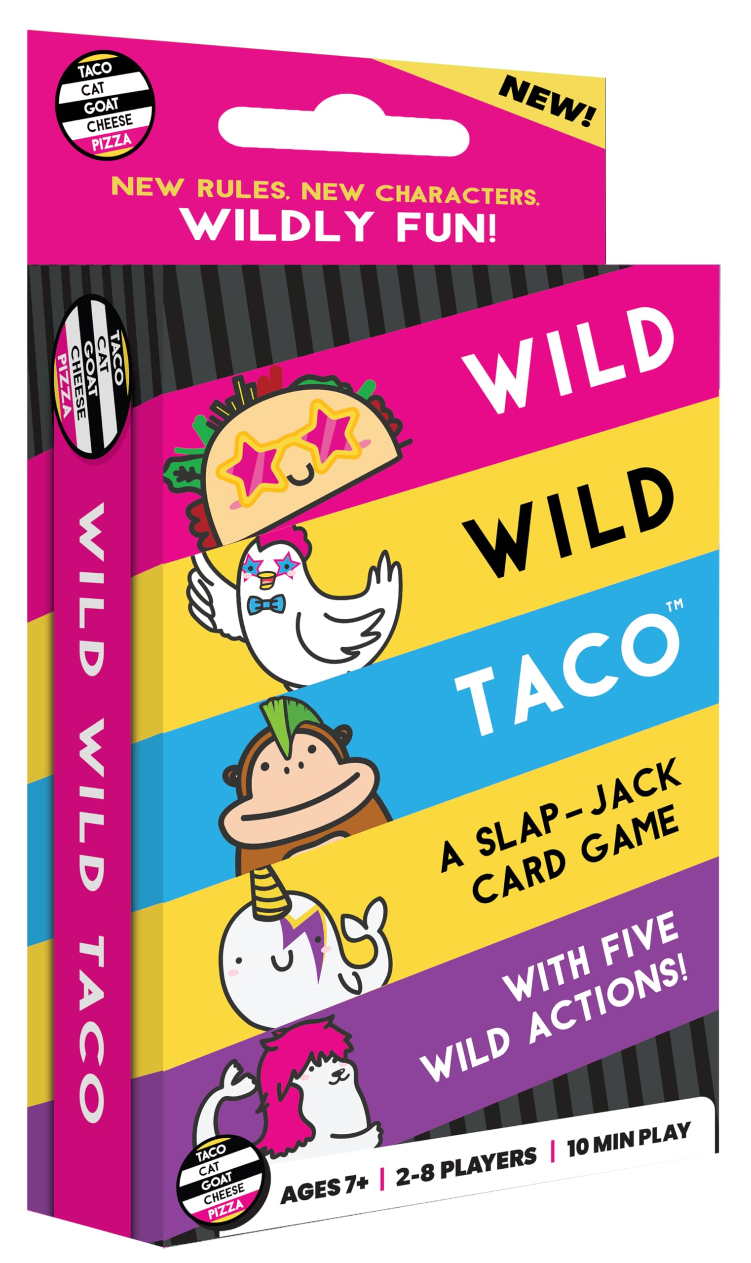 Wild, Wild Taco – by Taco Cat Goat Cheese Pizza - Hilarious, Fast-Paced Slap-Jack Card Game for Kids, Teens, and Adults. Family Friendly Party Game. Great Gift for Kids Ages 7+, 2-8 Players, 10 min