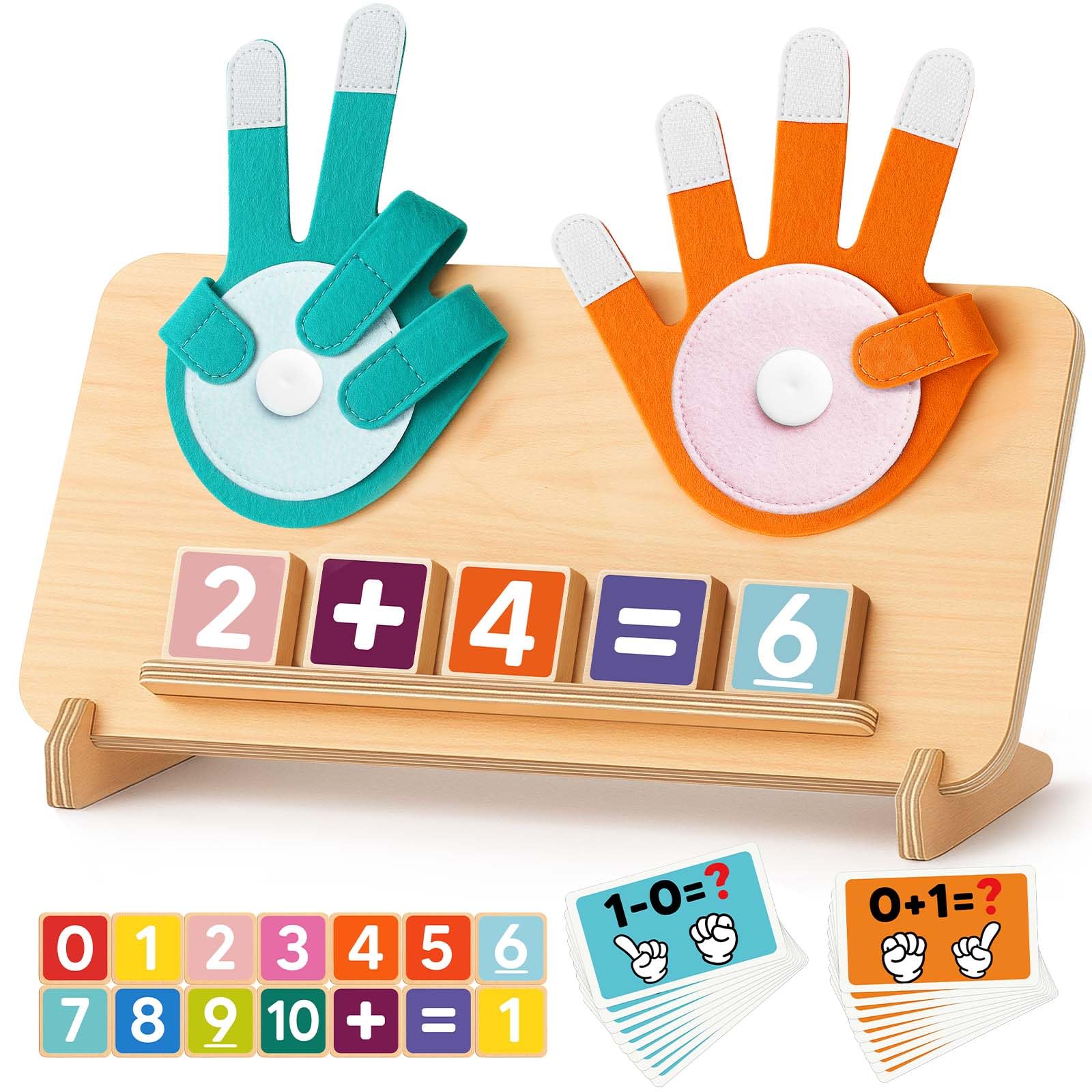 Montessori Educational Learning Toys for 3 4 5 Year Old Boys Girls Birthday Gifts, Toddler Preschool Learning Activities, Number Counting Blocks Toys for Kids, Math Manipulatives Counting Toy for 3-5
