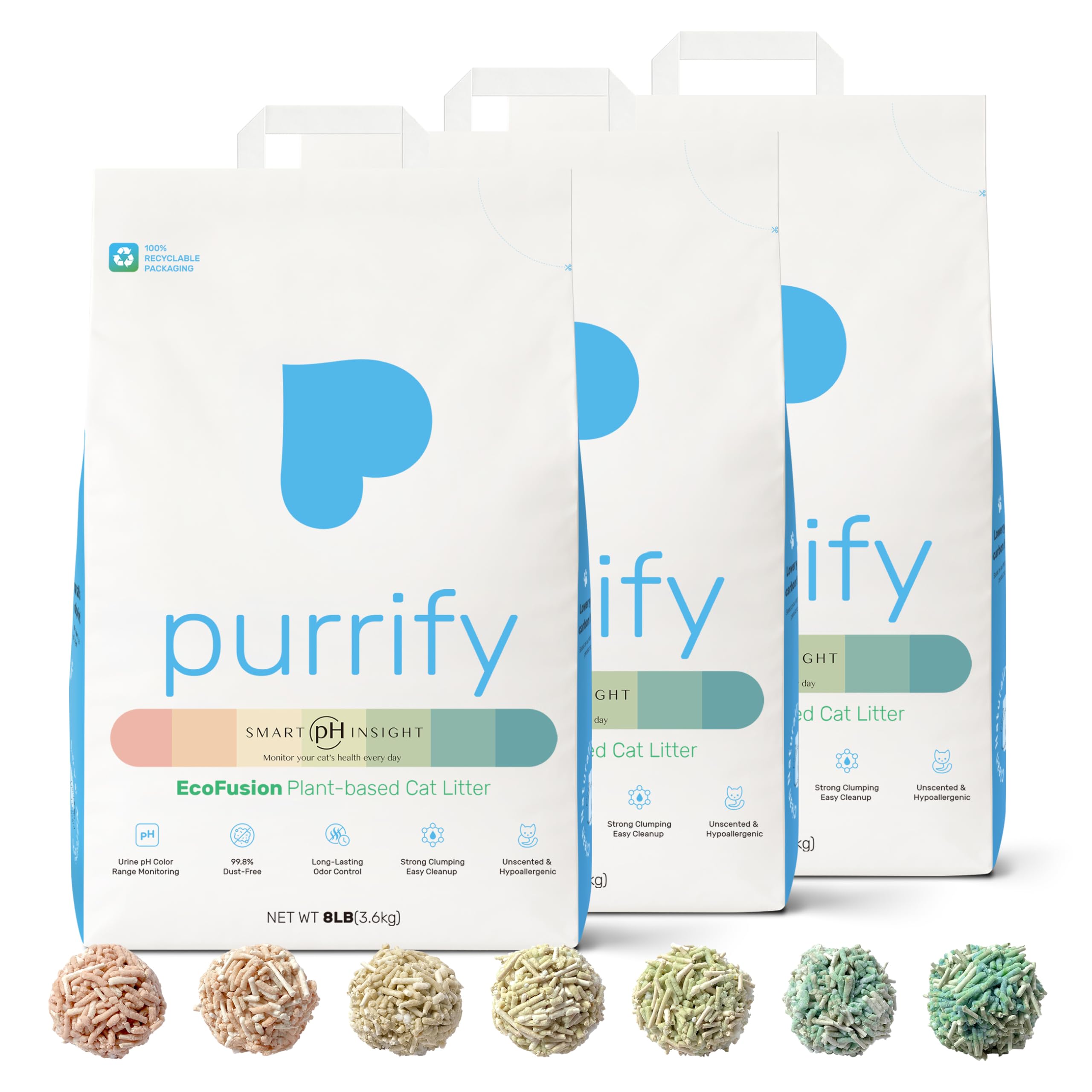 Smart Health Monitoring Cat Litter – Color-Changing, Fast Clumping, Odor Control, Low Dust | 3-Pack,Free cat scartcher