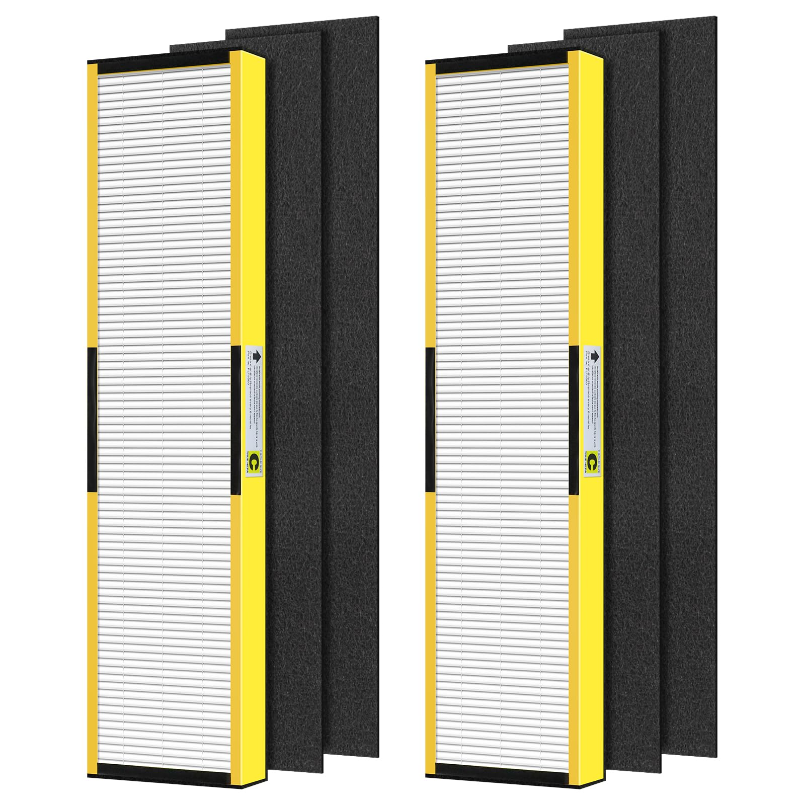 FLT5000 Filter-C True HEPA Replacement Filter for AC5000 AC5000E Air Purifier Compatible with G-Guardian AC5250PT, AC5300B, AC5350B, AC5350W, CDAP5500, 2 True HEPA Filter C + 4 Pre-Filters