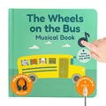 Calis Books The Wheels on the Bus Book - Rechargeable Musical Book, Headphone Jack, Books for 1 Year Old, Musical Book for Toddlers 1-3, Musical Toy Toddlers