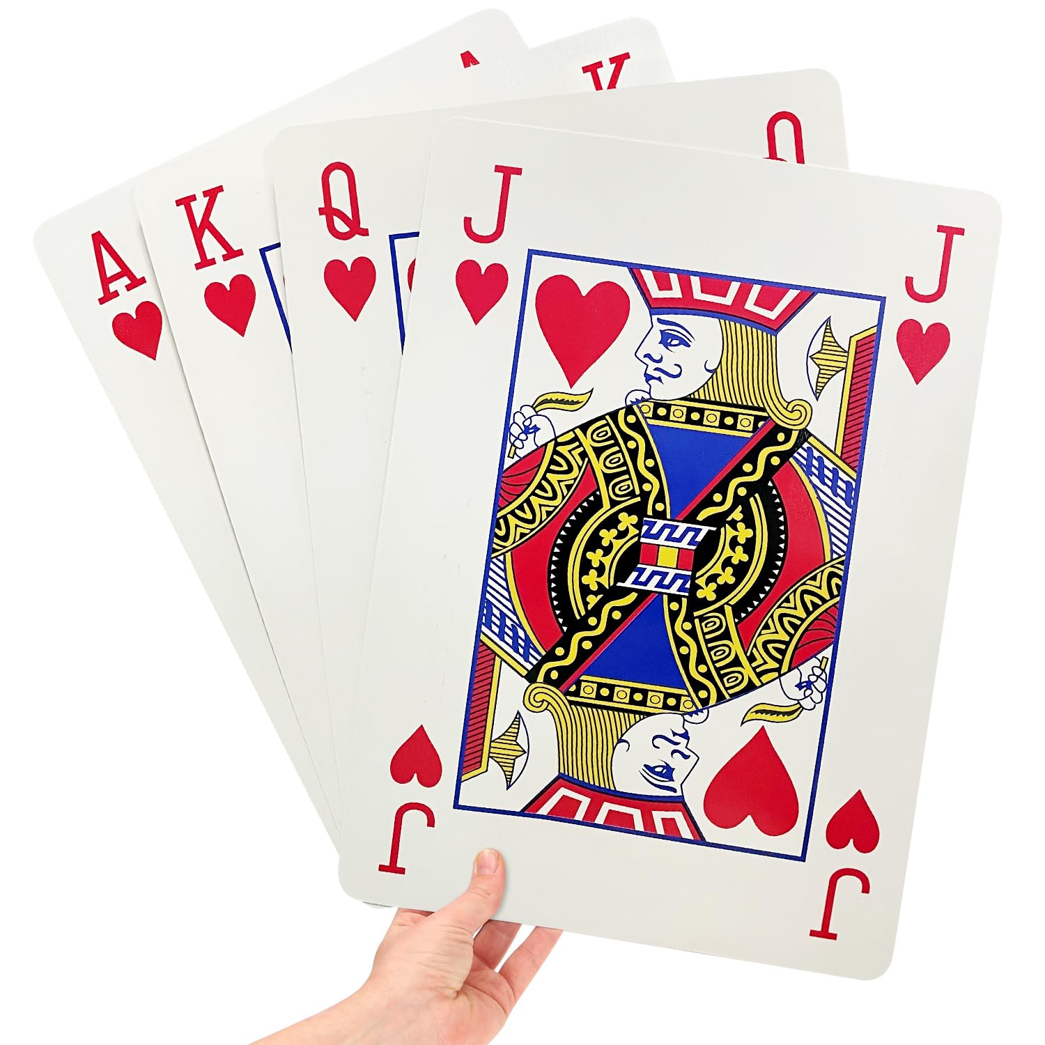 Jumbo Playing Cards, 8 x 11 Inches Giant Playing Cards for Family Game Night, Extra Large Casino Party Decoration for Adults