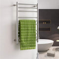 Heated Towel Rail Rails Towel Warmer Drying Rack, 10-Bar Stainless Steel Wall Mounted Electric Heated Towel Rack Warmer, Electric Heated Towel Rack for Bathroom(20" Wx 31" H) (Size
