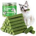 20Pcs Cat Grass Stick Snacks (100g), Freeze Dried Snacks, Catnip, for Cat Dental Care and Hairball Removal, Pampering Gastrointestinal System