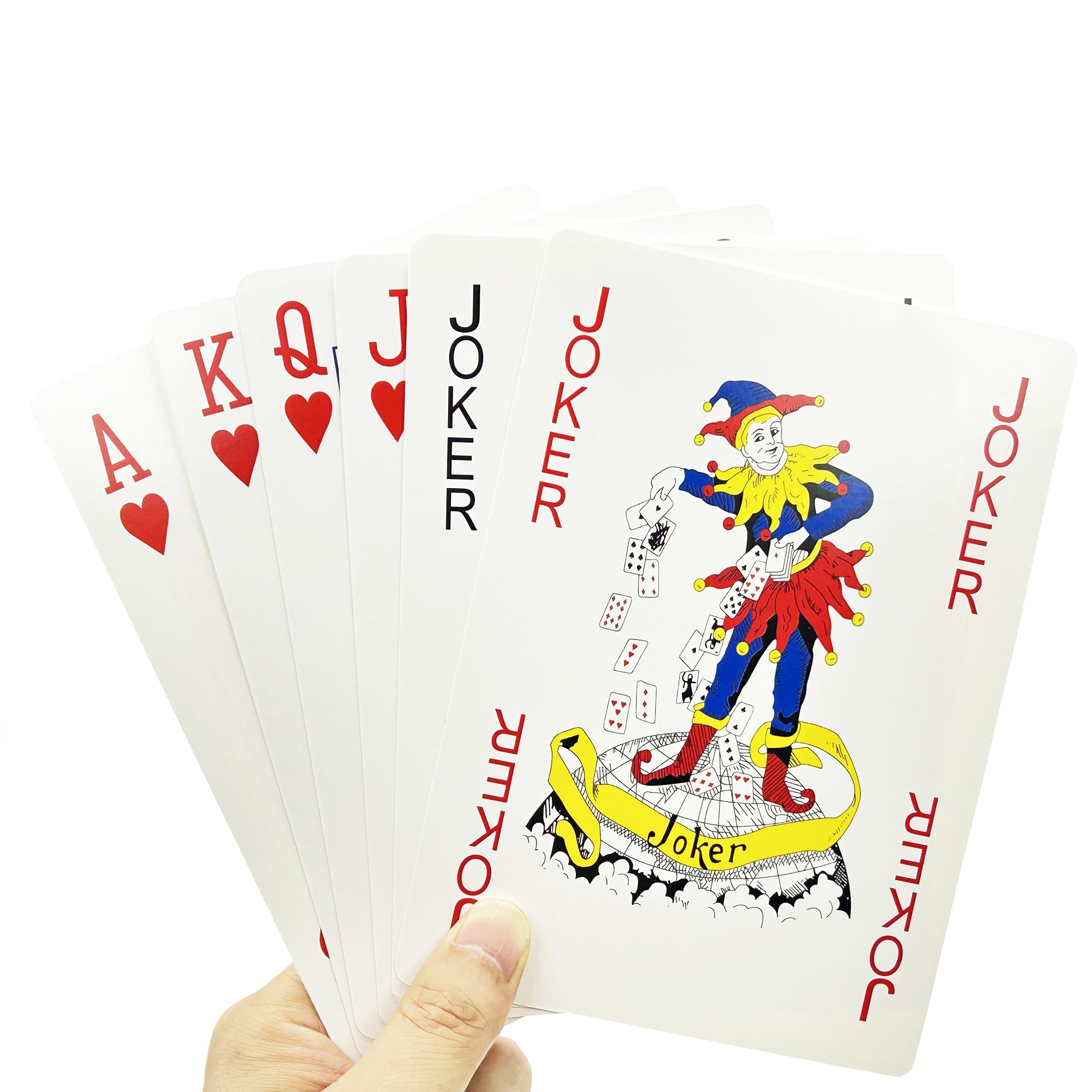 5X7 Inch Large Jumbo Playing Cards, Giant Deck of Cards Games for Families Casino Party Decorations Oversized Professional Poker Cards (4 Times)