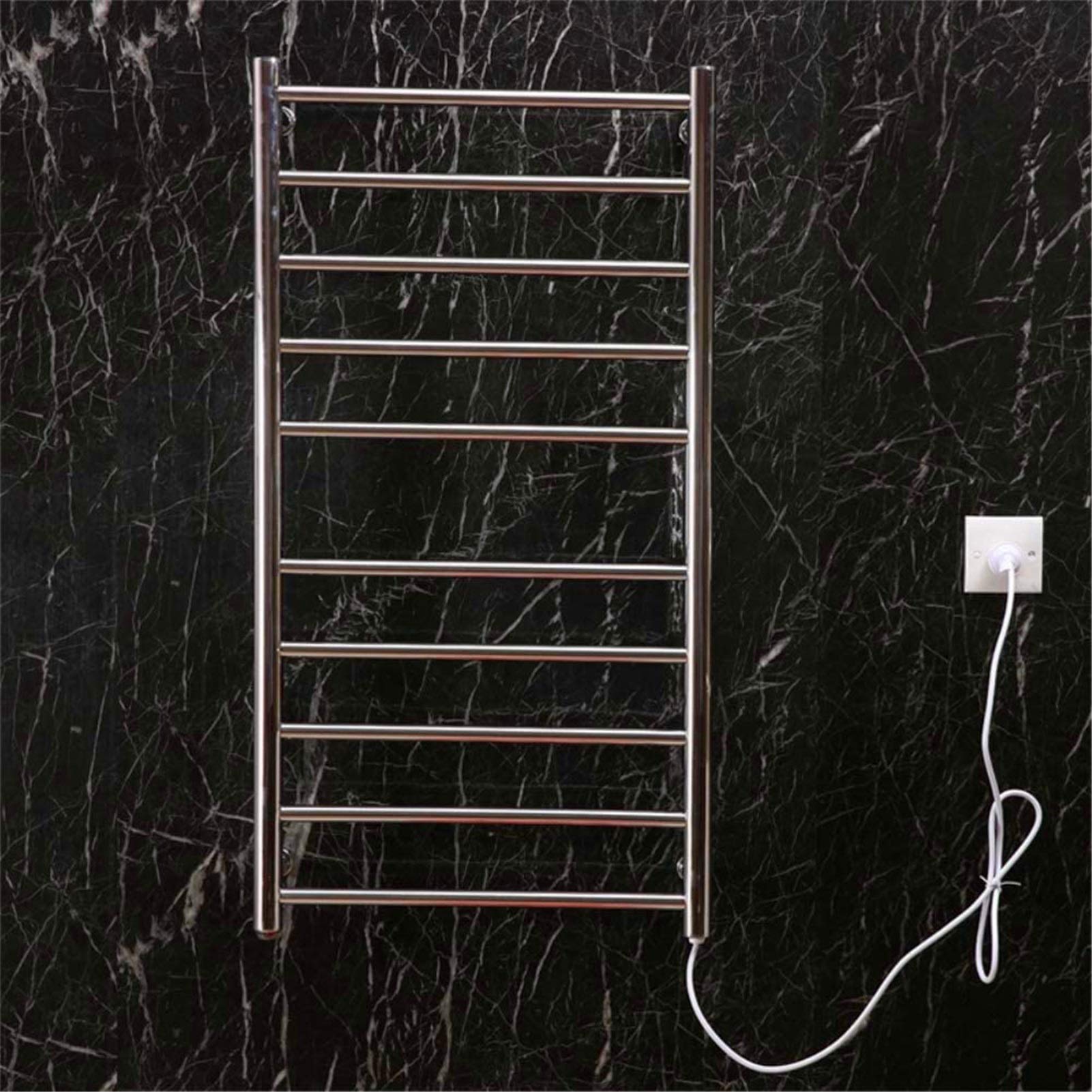 Bathroom Wall heaterTowel Warmer,HeatedTowel Rack, ElectricTowel Rack Modern Wall Mounted in Brushed Nickel Stainless Steel Heater Energy Saving Tower Drying Rack for Bath(