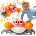 Crab Tummy Time Toys for Baby, Light-up Musical Crawling Dancing Crab Toy, Early Educational Tummy Time Baby Toys for 6-12 Months Toddlers Kids Newborn Birthday Gift.(Pink)